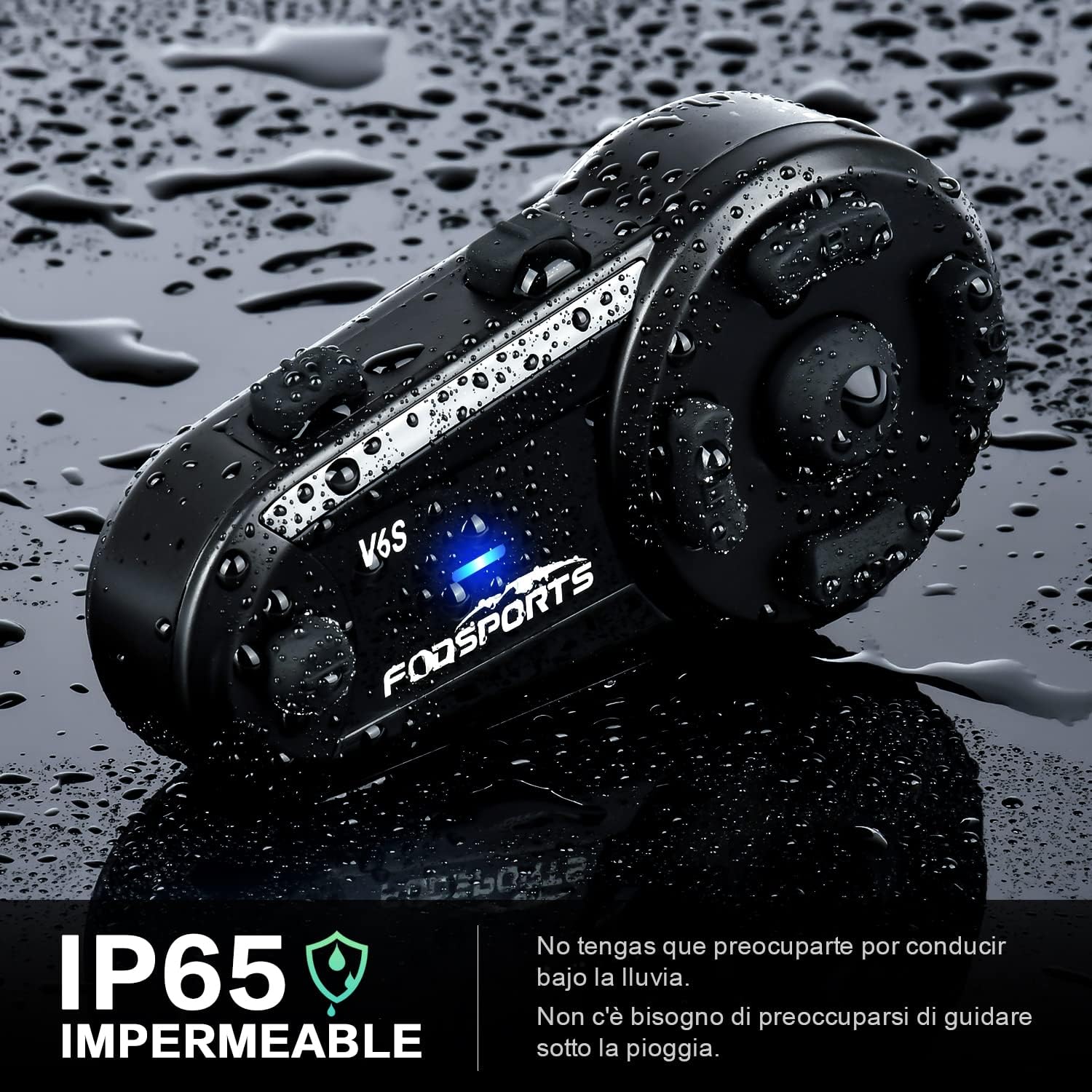 2x Intercomunicadores Moto - Fodsports V6S (1000m) - Bluetooth 5.0 — imagem 4